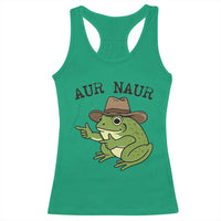 AUR Naur Cowboy Frog Meme Racerback Tank Top Funny Sarcastic Oh No Australian Accent