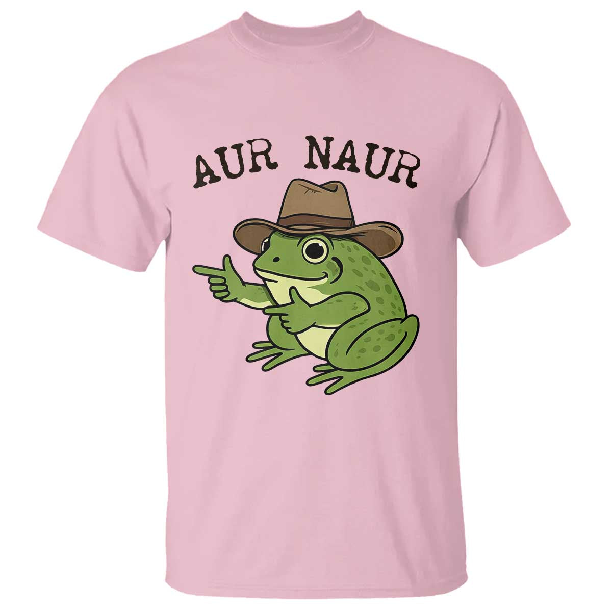 AUR Naur Cowboy Frog Meme T Shirt Funny Sarcastic Oh No Australian Accent