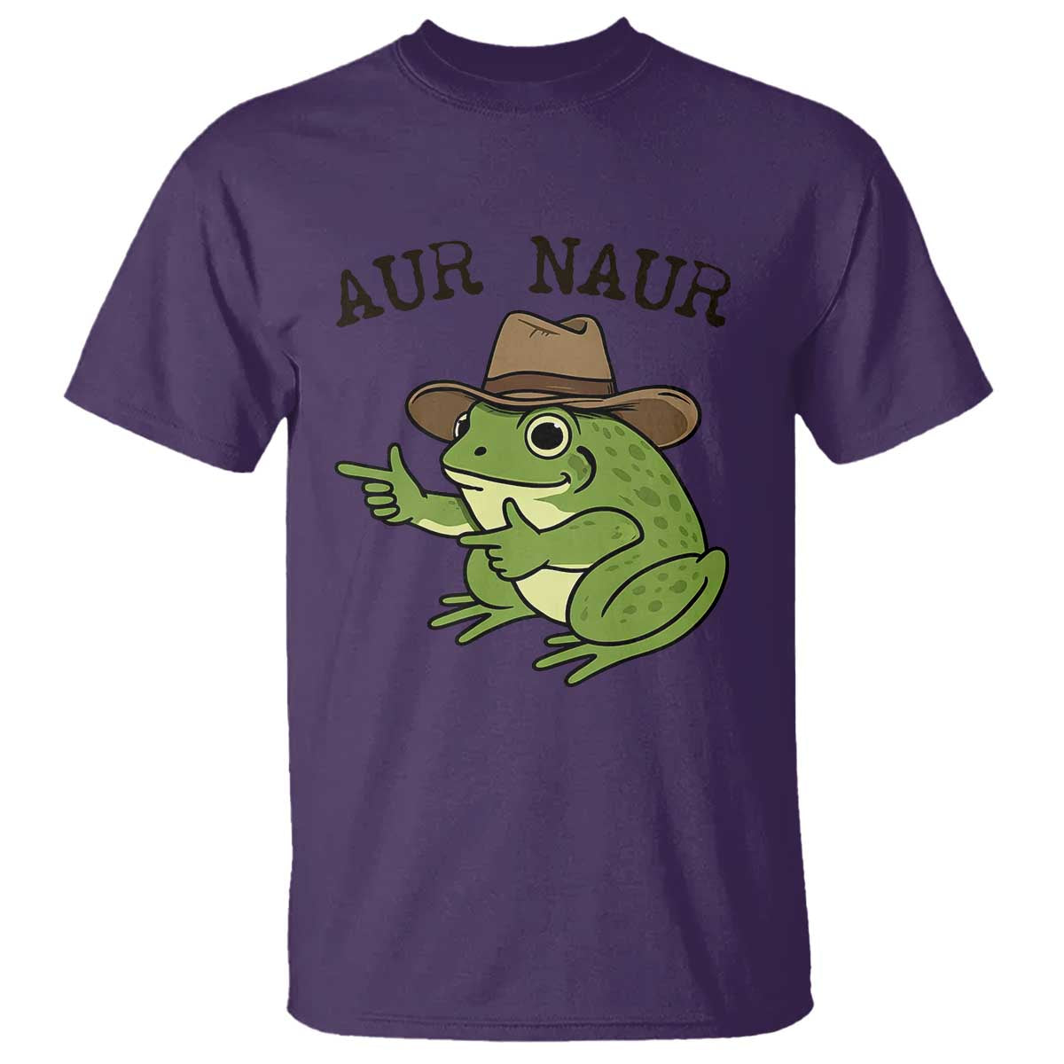 AUR Naur Cowboy Frog Meme T Shirt Funny Sarcastic Oh No Australian Accent