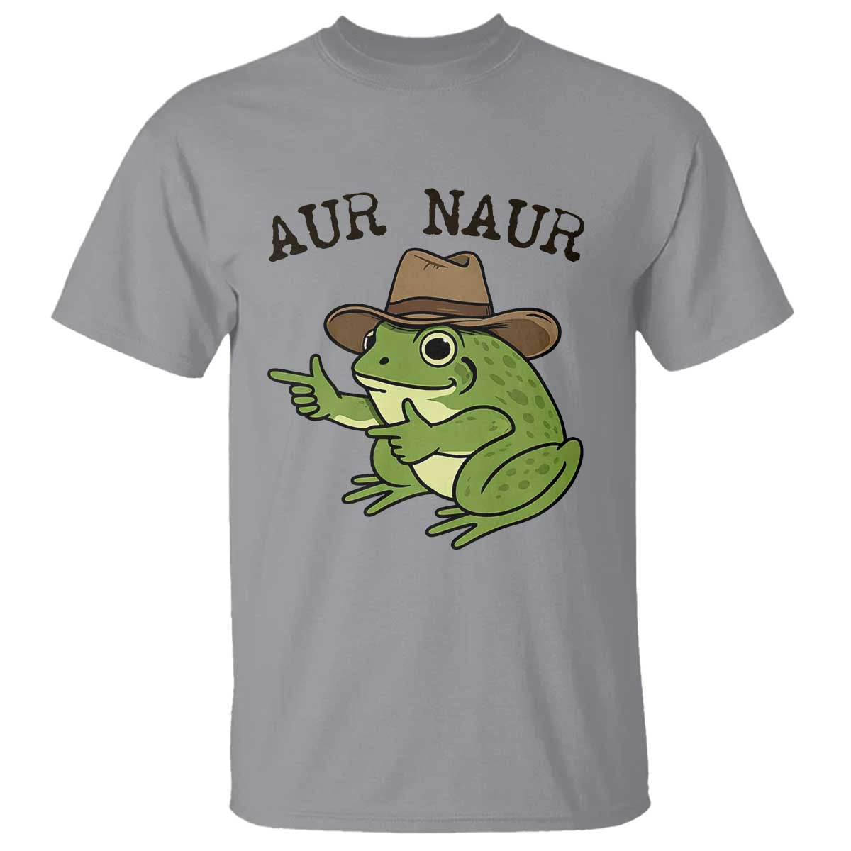 AUR Naur Cowboy Frog Meme T Shirt Funny Sarcastic Oh No Australian Accent