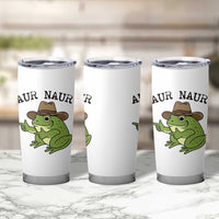 AUR Naur Cowboy Frog Meme Tumbler Cup Funny Sarcastic Oh No Australian Accent
