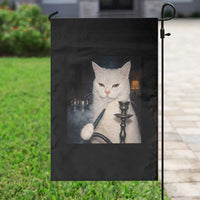 Funny Stoner Cat Garden Flag 420 Stoner Smoking Cat Cannabis Lover Meme