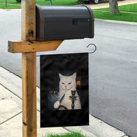 Funny Stoner Cat Garden Flag 420 Stoner Smoking Cat Cannabis Lover Meme