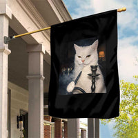 Funny Stoner Cat Garden Flag 420 Stoner Smoking Cat Cannabis Lover Meme