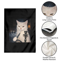 Funny Stoner Cat Garden Flag 420 Stoner Smoking Cat Cannabis Lover Meme