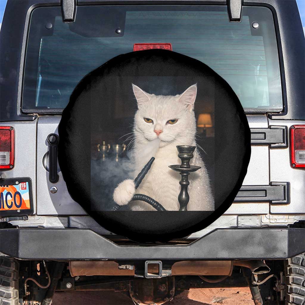 Funny Stoner Cat Spare Tire Cover 420 Stoner Smoking Cat Cannabis Lover Meme