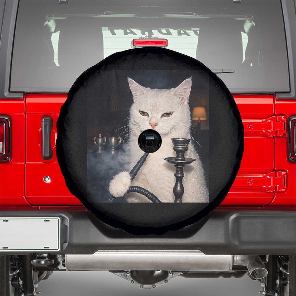 Funny Stoner Cat Spare Tire Cover 420 Stoner Smoking Cat Cannabis Lover Meme