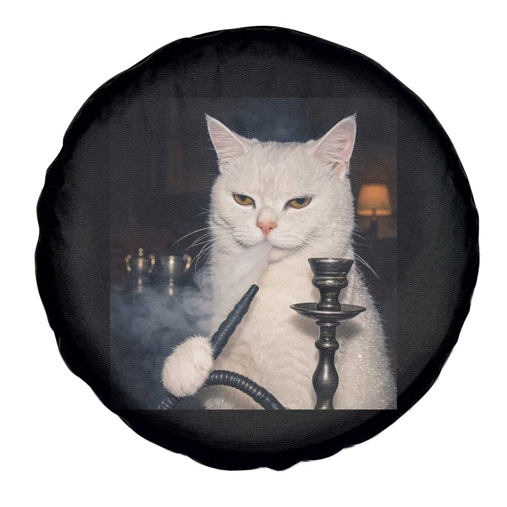 Funny Stoner Cat Spare Tire Cover 420 Stoner Smoking Cat Cannabis Lover Meme
