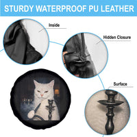Funny Stoner Cat Spare Tire Cover 420 Stoner Smoking Cat Cannabis Lover Meme