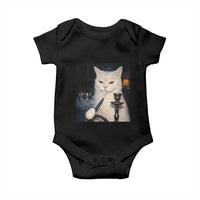 Funny Stoner Cat Baby Onesie 420 Stoner Smoking Cat Cannabis Lover Meme