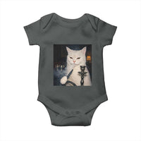 Funny Stoner Cat Baby Onesie 420 Stoner Smoking Cat Cannabis Lover Meme