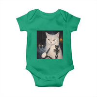 Funny Stoner Cat Baby Onesie 420 Stoner Smoking Cat Cannabis Lover Meme