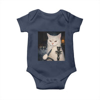 Funny Stoner Cat Baby Onesie 420 Stoner Smoking Cat Cannabis Lover Meme