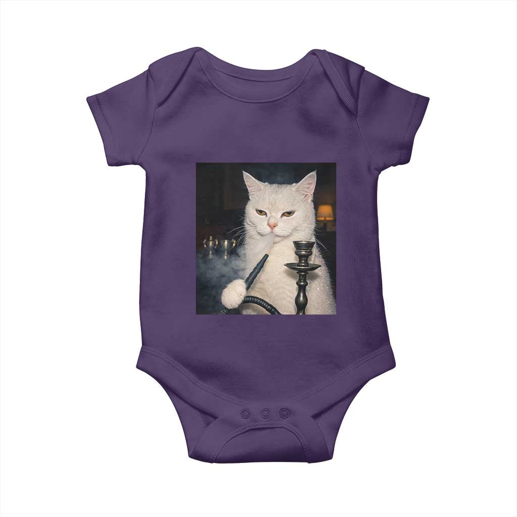Funny Stoner Cat Baby Onesie 420 Stoner Smoking Cat Cannabis Lover Meme