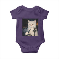 Funny Stoner Cat Baby Onesie 420 Stoner Smoking Cat Cannabis Lover Meme