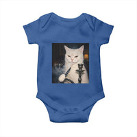 Funny Stoner Cat Baby Onesie 420 Stoner Smoking Cat Cannabis Lover Meme