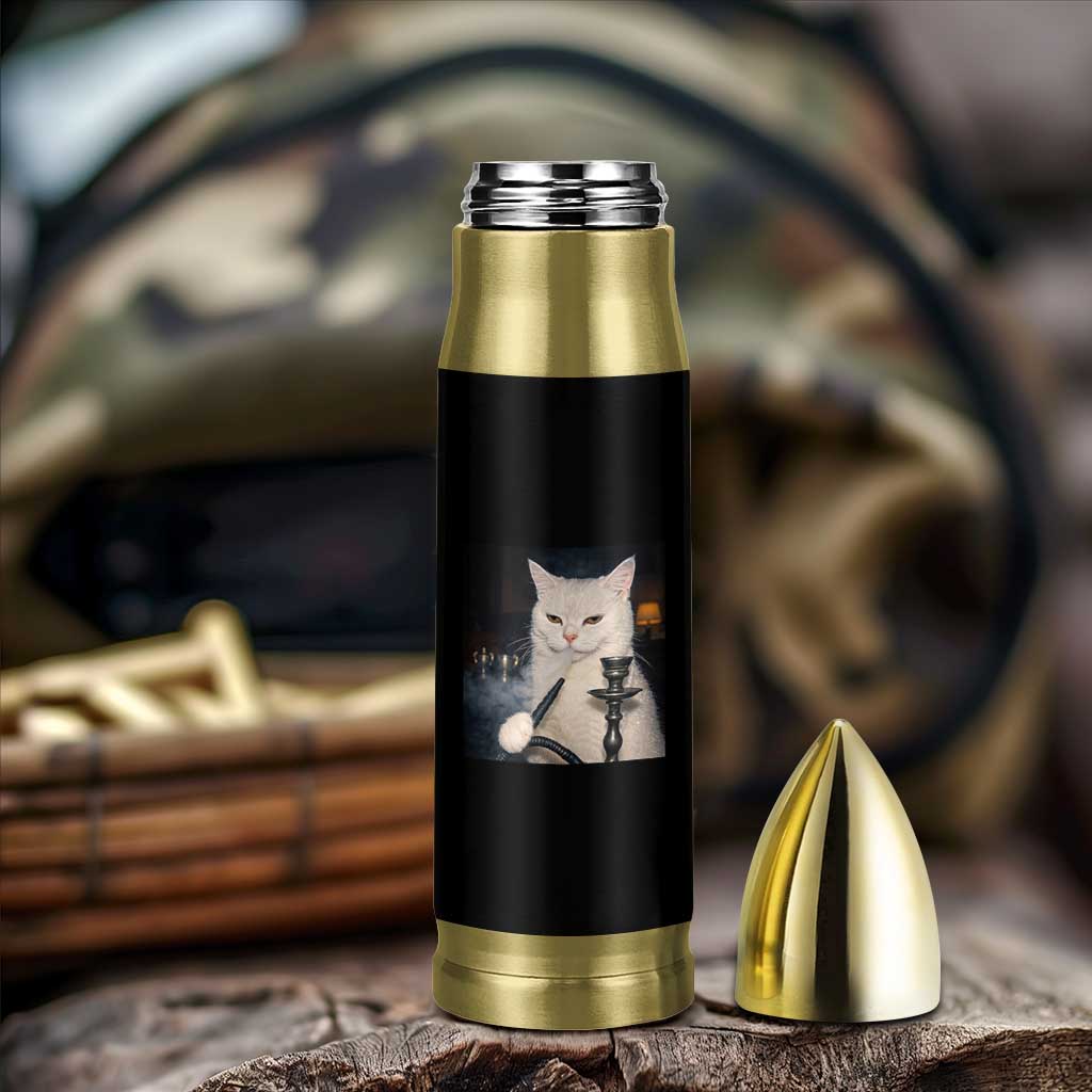 Funny Stoner Cat Bullet Tumbler 420 Stoner Smoking Cat Cannabis Lover Meme
