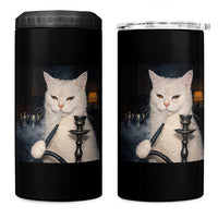 Funny Stoner Cat 4 in 1 Can Cooler Tumbler 420 Stoner Smoking Cat Cannabis Lover Meme