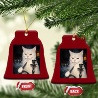 Funny Stoner Cat Ceramic Ornament 420 Stoner Smoking Cat Cannabis Lover Meme
