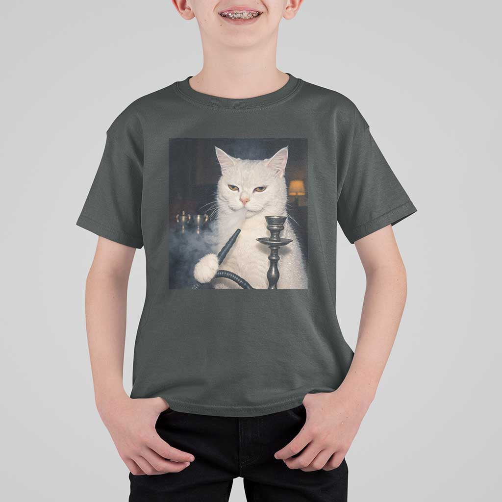 Funny Stoner Cat T Shirt For Kid 420 Stoner Smoking Cat Cannabis Lover Meme