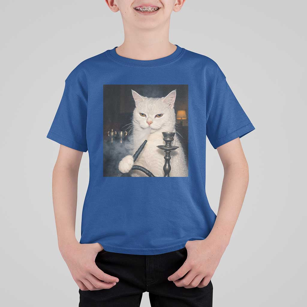 Funny Stoner Cat T Shirt For Kid 420 Stoner Smoking Cat Cannabis Lover Meme