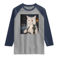 Funny Stoner Cat Raglan Shirt 420 Stoner Smoking Cat Cannabis Lover Meme