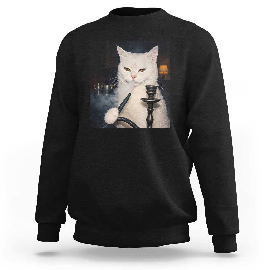 Funny Stoner Cat Sweatshirt 420 Stoner Smoking Cat Cannabis Lover Meme