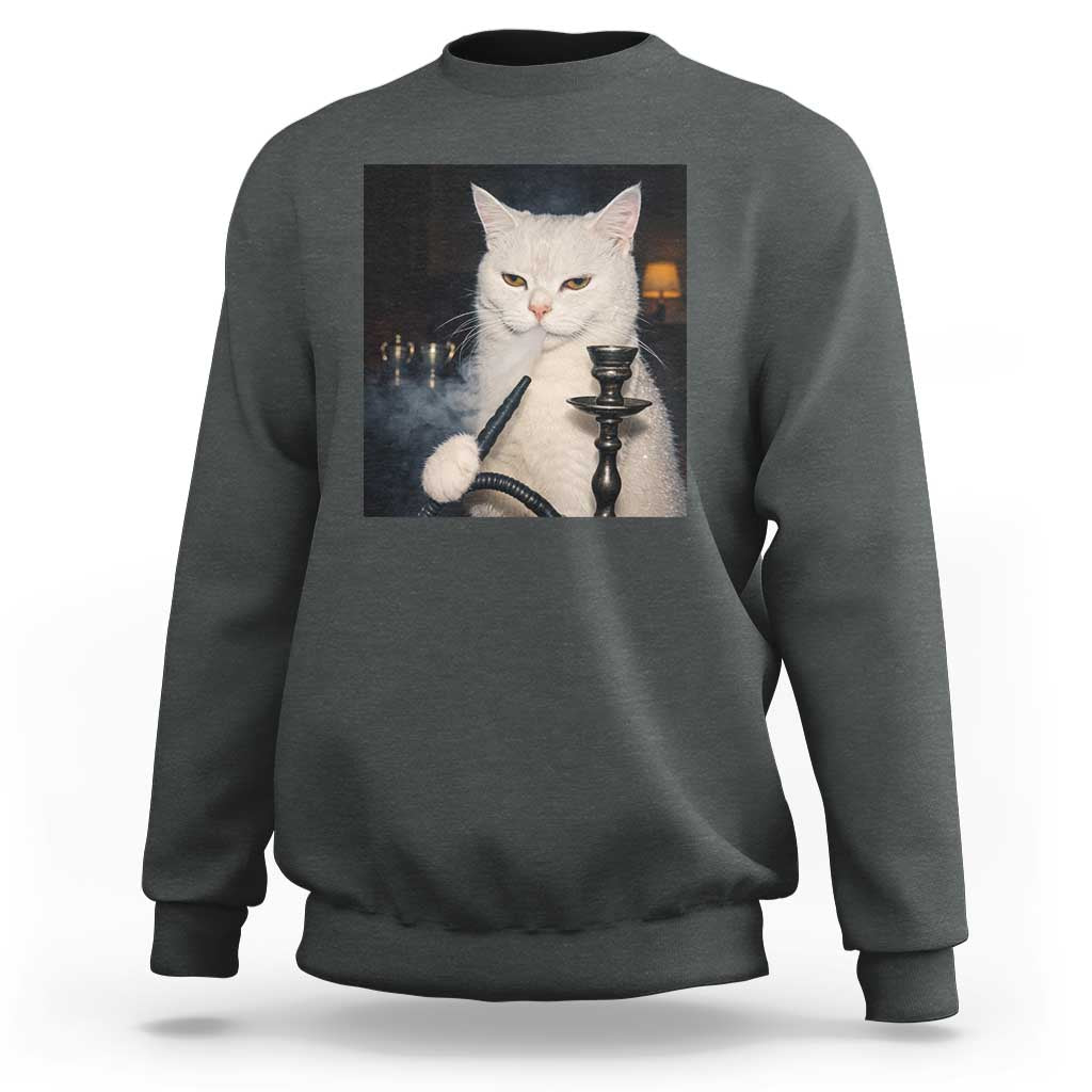 Funny Stoner Cat Sweatshirt 420 Stoner Smoking Cat Cannabis Lover Meme