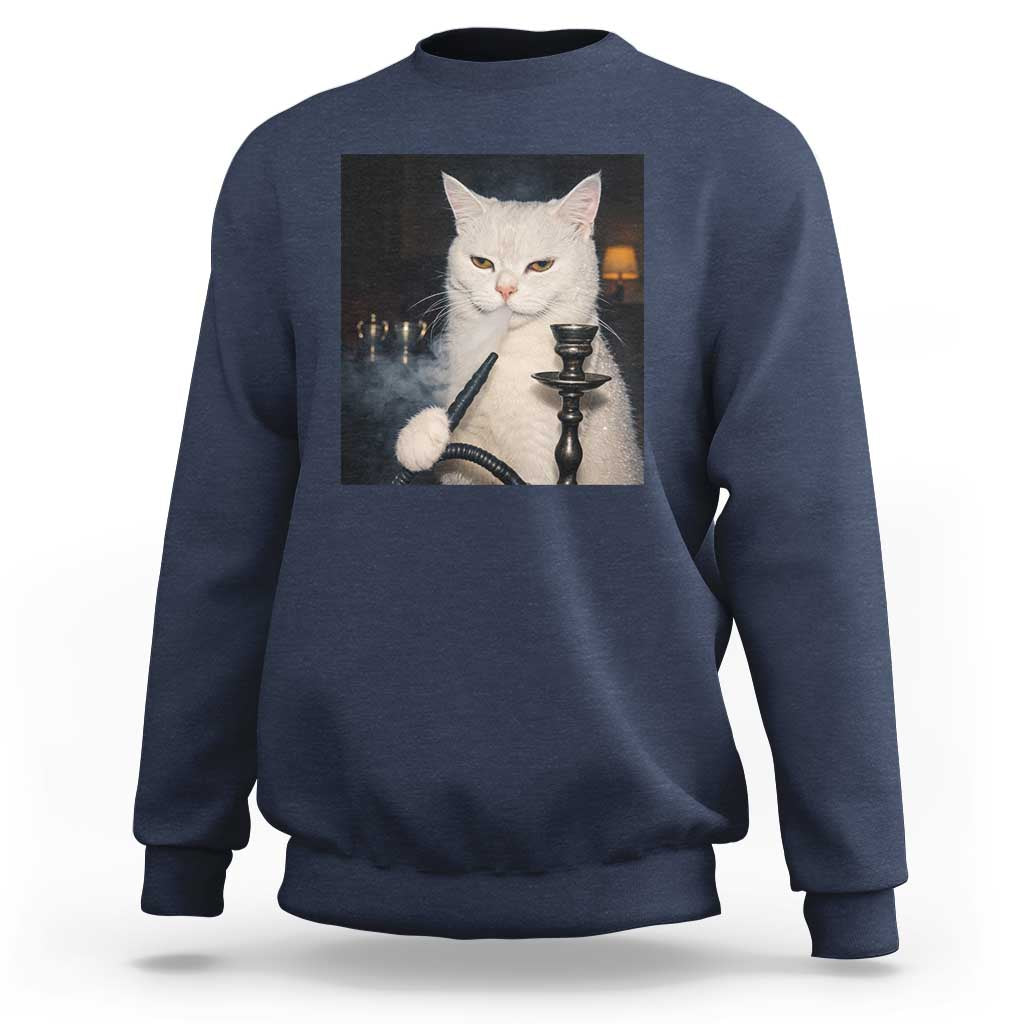 Funny Stoner Cat Sweatshirt 420 Stoner Smoking Cat Cannabis Lover Meme