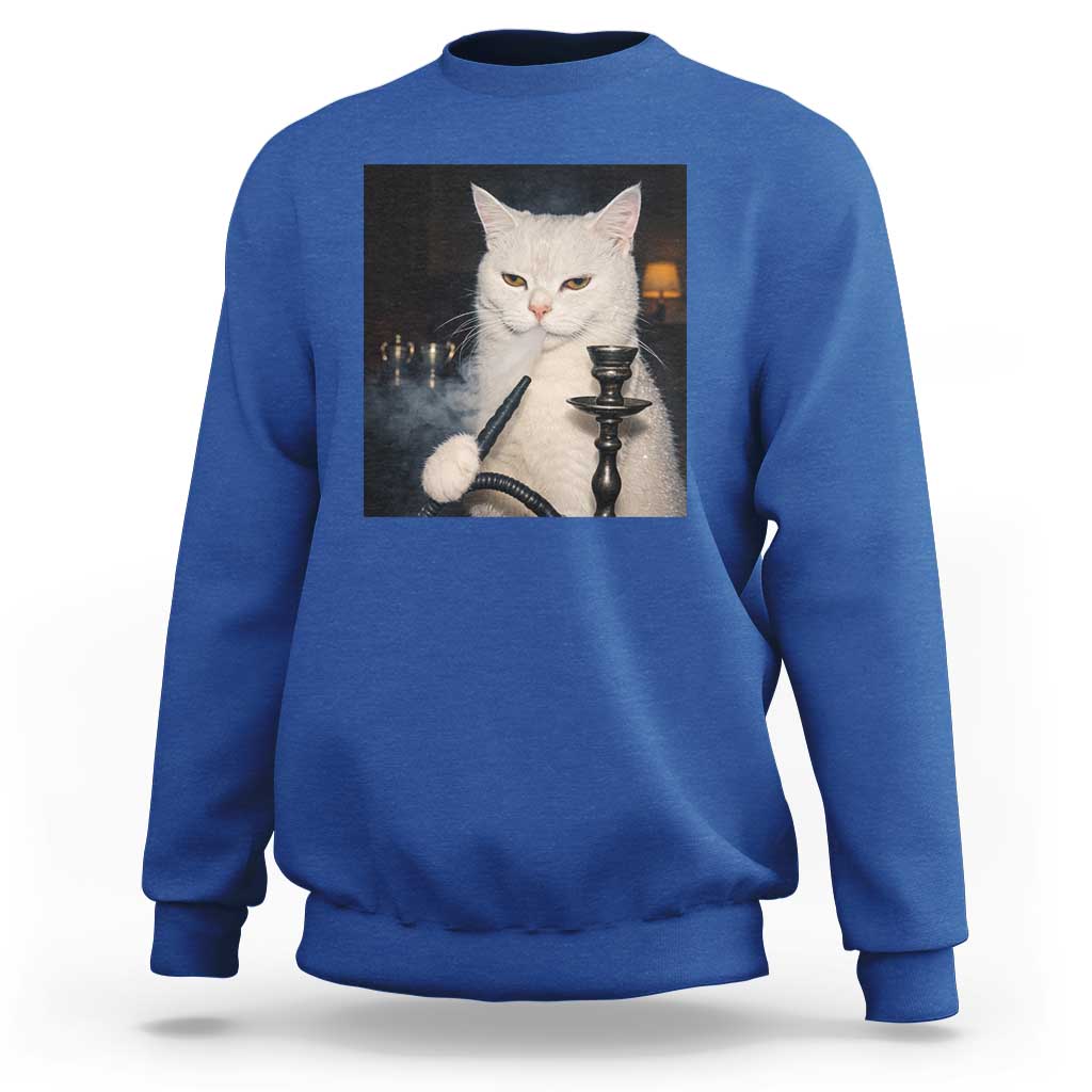 Funny Stoner Cat Sweatshirt 420 Stoner Smoking Cat Cannabis Lover Meme