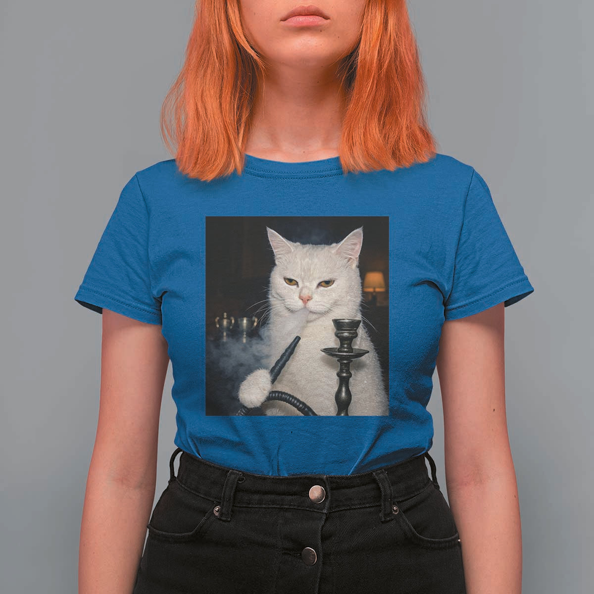 Funny Stoner Cat T Shirt For Women 420 Stoner Smoking Cat Cannabis Lover Meme