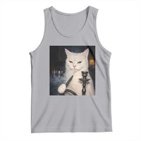 Funny Stoner Cat Tank Top 420 Stoner Smoking Cat Cannabis Lover Meme