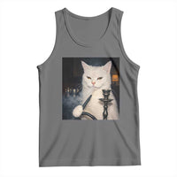 Funny Stoner Cat Tank Top 420 Stoner Smoking Cat Cannabis Lover Meme