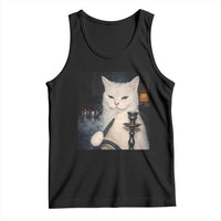 Funny Stoner Cat Tank Top 420 Stoner Smoking Cat Cannabis Lover Meme