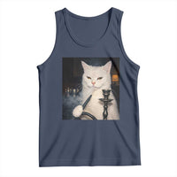 Funny Stoner Cat Tank Top 420 Stoner Smoking Cat Cannabis Lover Meme
