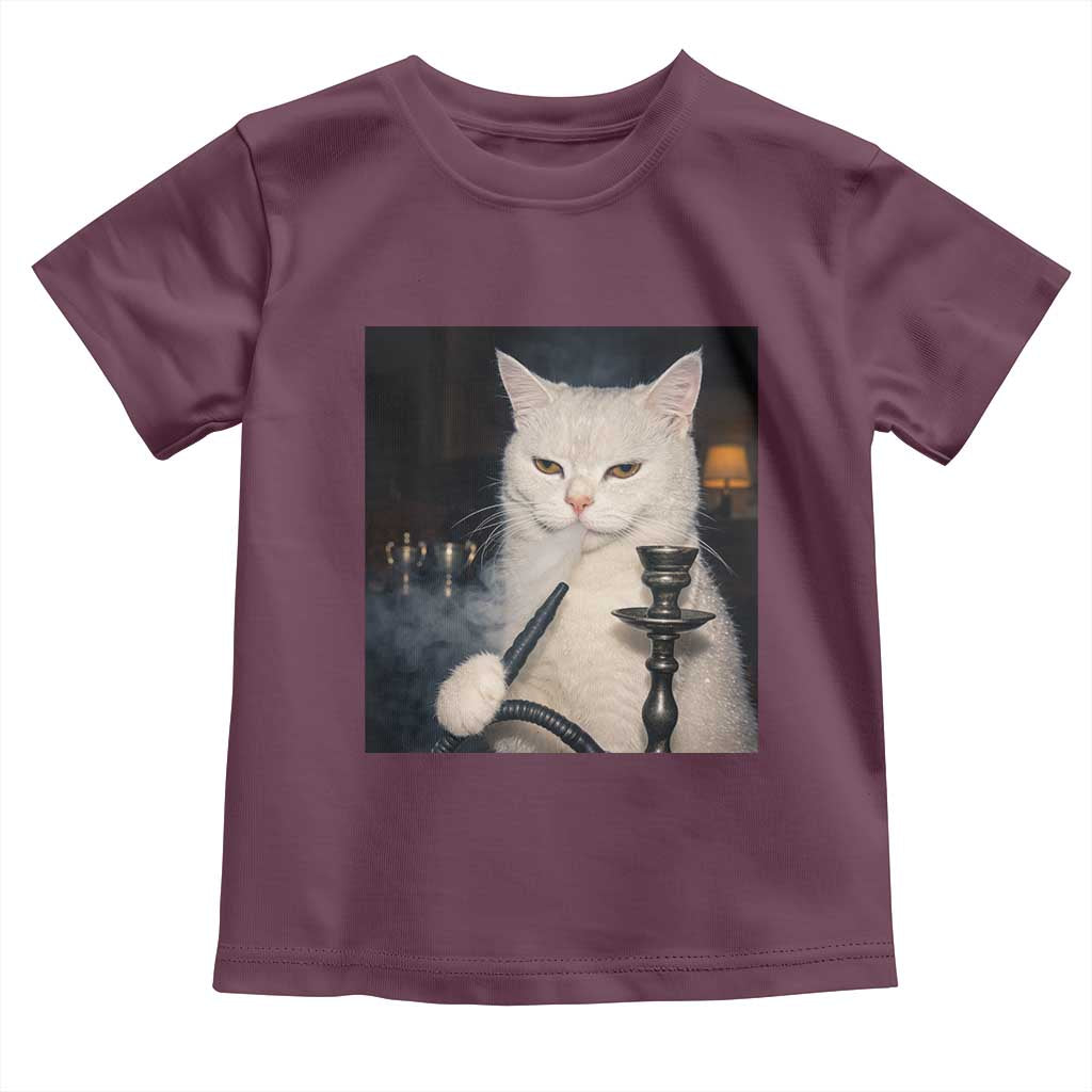 Funny Stoner Cat Toddler T Shirt 420 Stoner Smoking Cat Cannabis Lover Meme