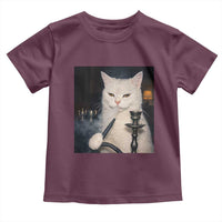 Funny Stoner Cat Toddler T Shirt 420 Stoner Smoking Cat Cannabis Lover Meme