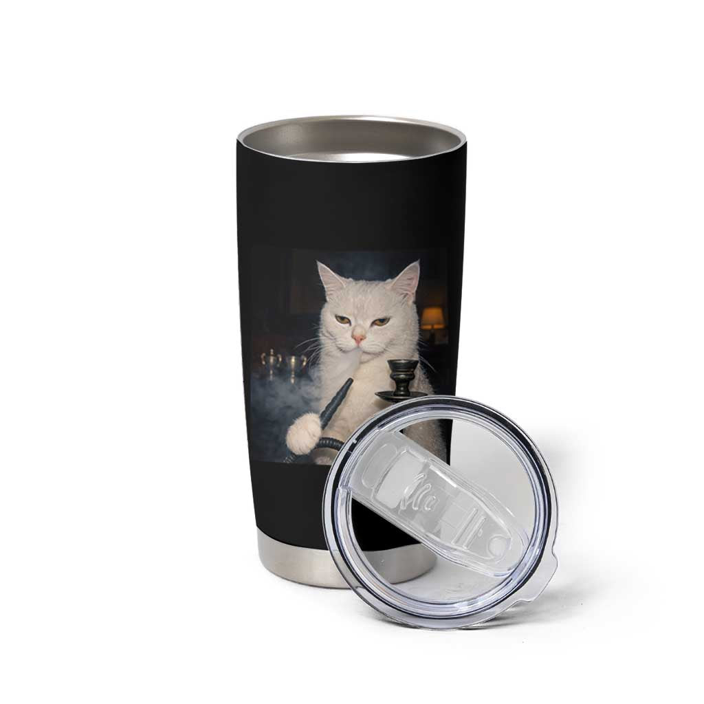 Funny Stoner Cat Tumbler Cup 420 Stoner Smoking Cat Cannabis Lover Meme