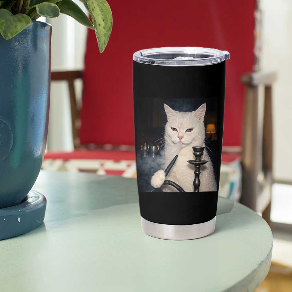 Funny Stoner Cat Tumbler Cup 420 Stoner Smoking Cat Cannabis Lover Meme