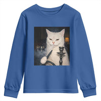 Funny Stoner Cat Youth Sweatshirt 420 Stoner Smoking Cat Cannabis Lover Meme