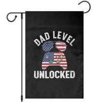 Dad Level Unlocked Garden Flag New Dad Gamer American Flag 4th of July