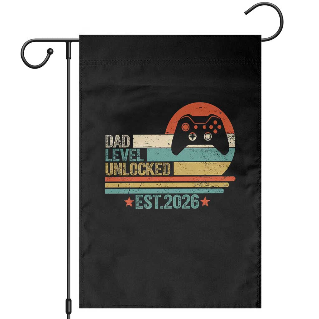 Dad Level Unlocked Garden Flag Funny New Dad Gaming Gamer 2026
