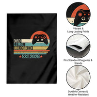 Dad Level Unlocked Garden Flag Funny New Dad Gaming Gamer 2026