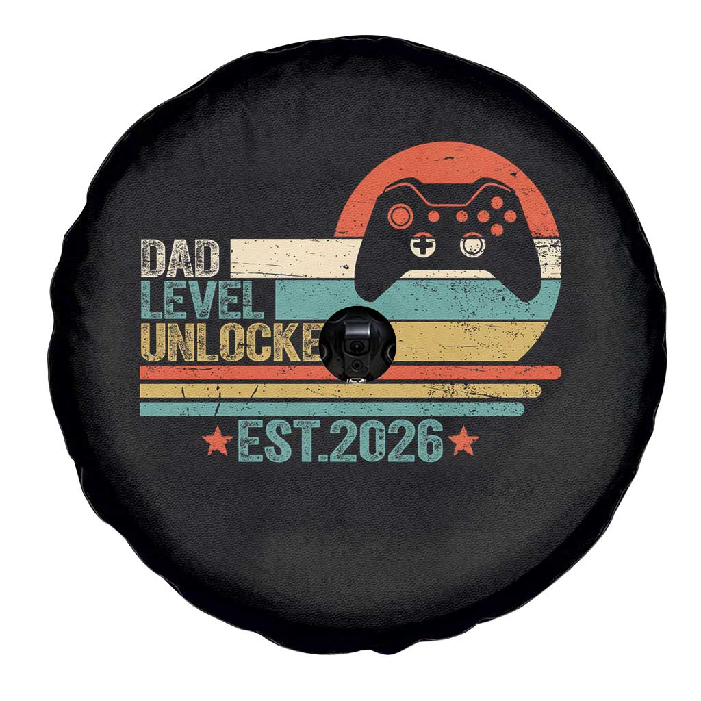 Dad Level Unlocked Spare Tire Cover Funny New Dad Gaming Gamer 2026