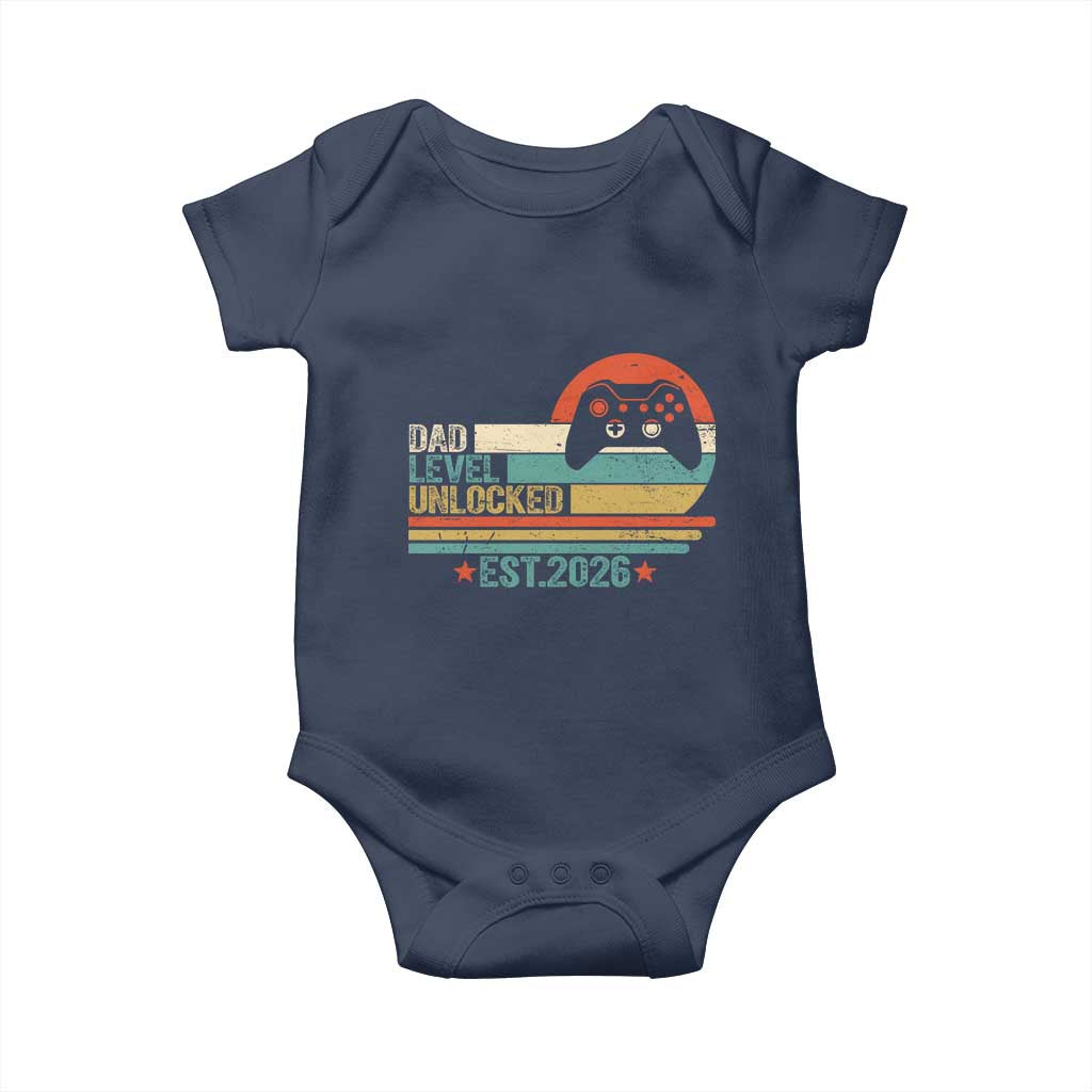 Dad Level Unlocked Baby Onesie Funny New Dad Gaming Gamer 2026