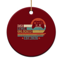 Dad Level Unlocked Ceramic Ornament Funny New Dad Gaming Gamer 2026