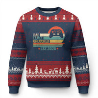 Dad Level Unlocked Ugly Christmas Sweater Funny New Dad Gaming Gamer 2026