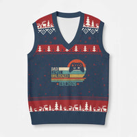 Dad Level Unlocked V-Neck Knit Sweater Vest Funny New Dad Gaming Gamer 2026