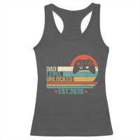 Dad Level Unlocked Racerback Tank Top Funny New Dad Gaming Gamer 2026