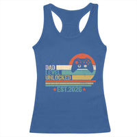 Dad Level Unlocked Racerback Tank Top Funny New Dad Gaming Gamer 2026